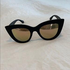 Quay Matte Black Cat Eye Sunglasses